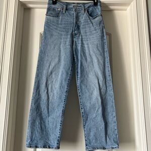 Levi's Light Blue Ribcage Straight Jeans